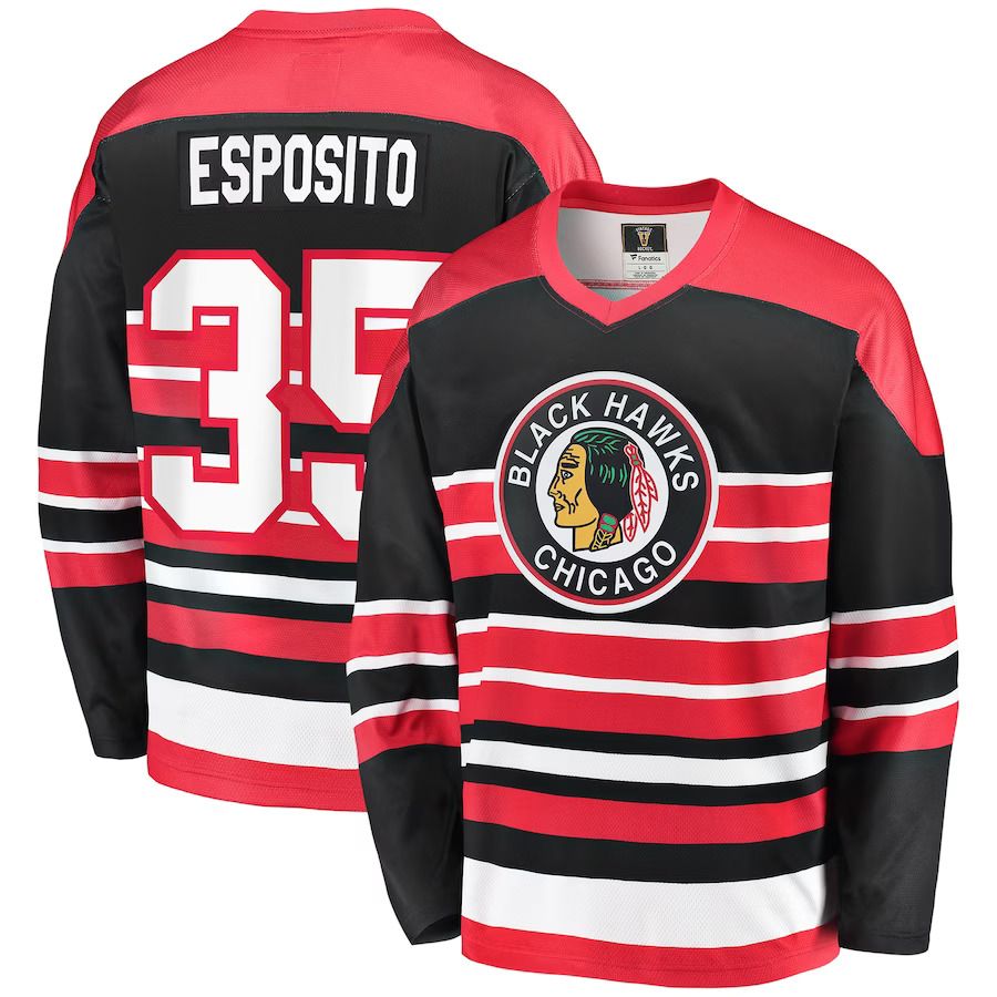 Men Chicago Blackhawks 35 Tony Esposito Fanatics Branded Red Premier Breakaway Retired Player NHL Jersey